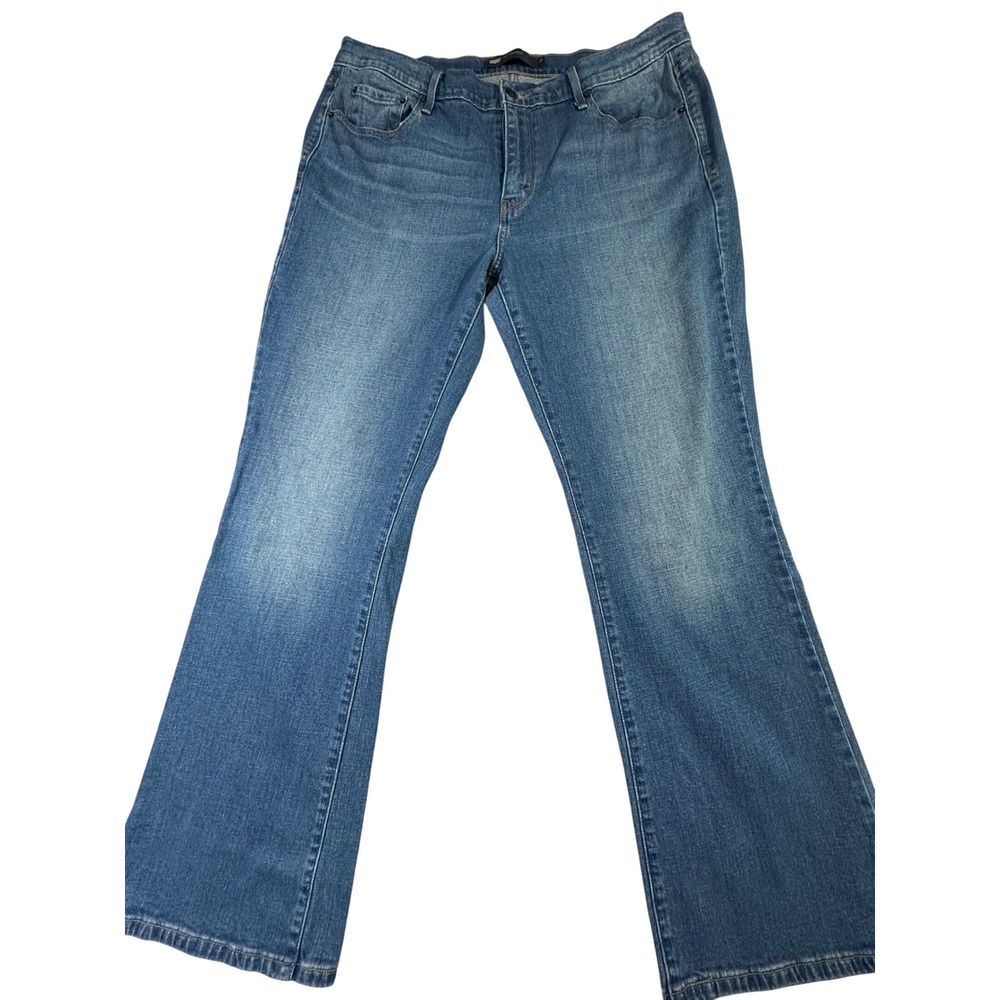 Levis 515 Bootcut Jeans Womens 16 Medium Wash Blue Denim Mid Rise Stretch